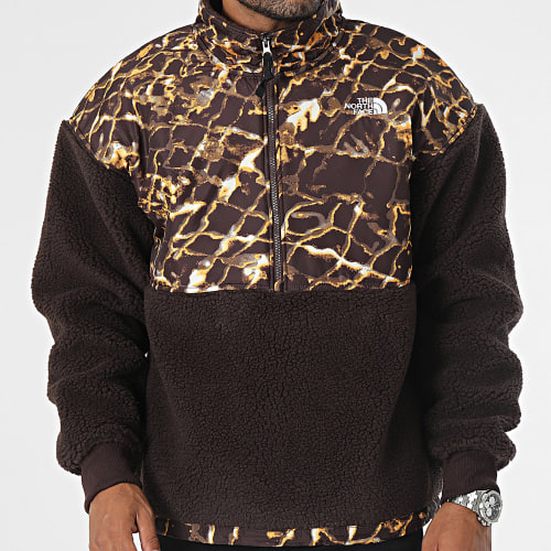 Veste Polaire Col Zippé A5IXI Marron Léopard