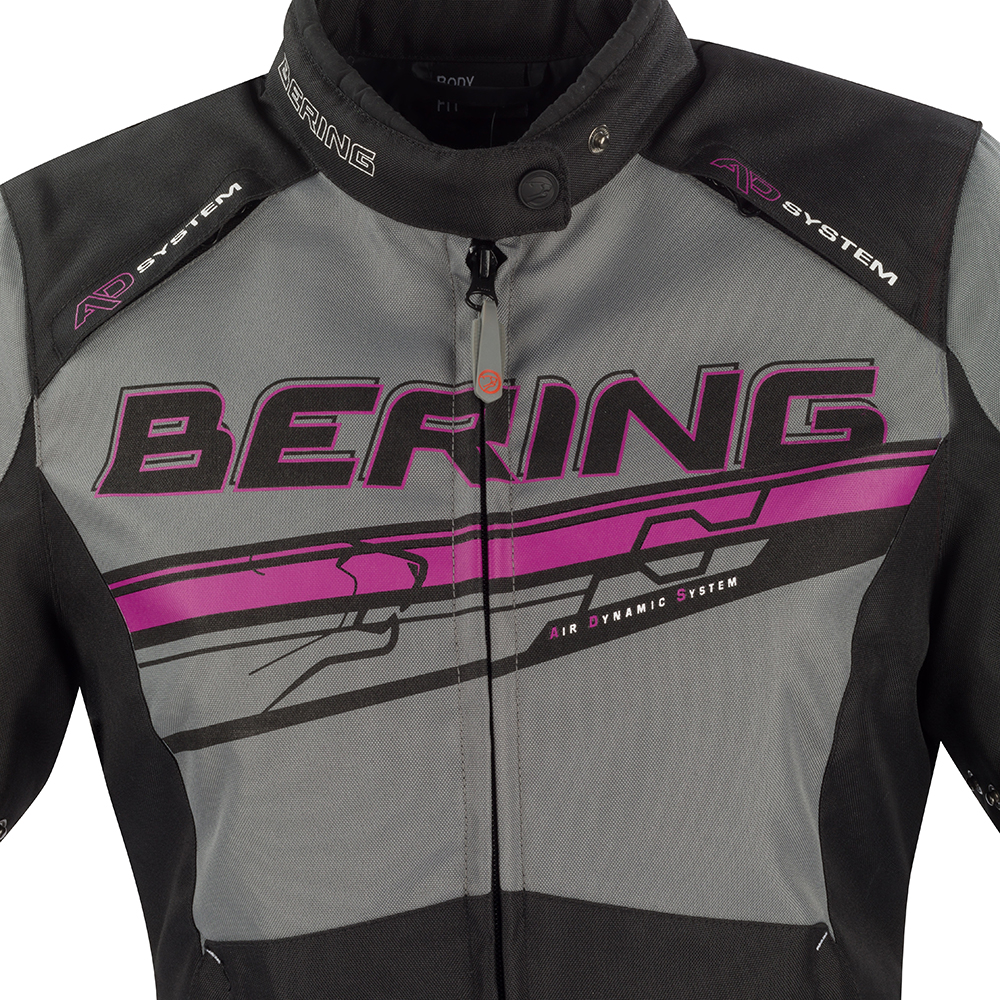 Bering - Blouson femme Lady Bario Noir / Gris / Fuchsia