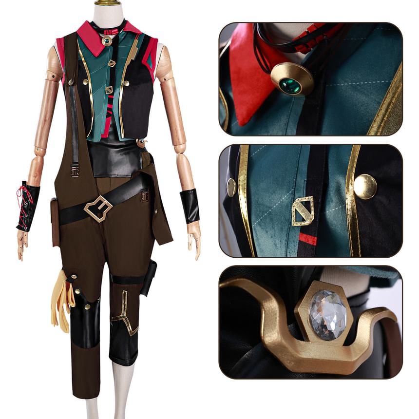 Custaplayu - League of Legends Jinx Cosplay Kostuumset / Pruik