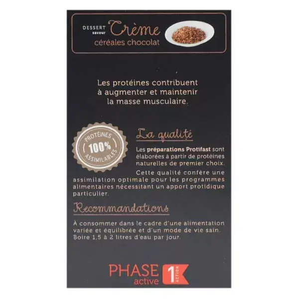 Cereal Protifast com Creme de Sobremesa Rico em Proteínas, Sabor Chocolate, 7 sachês