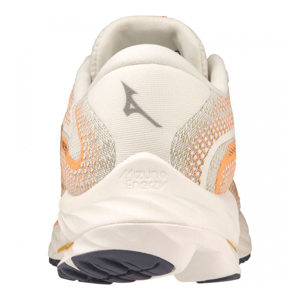 Mizuno WAVE RIDER 27 - Chaussures running Femme snowwhite/nightshadowblue/c.reef