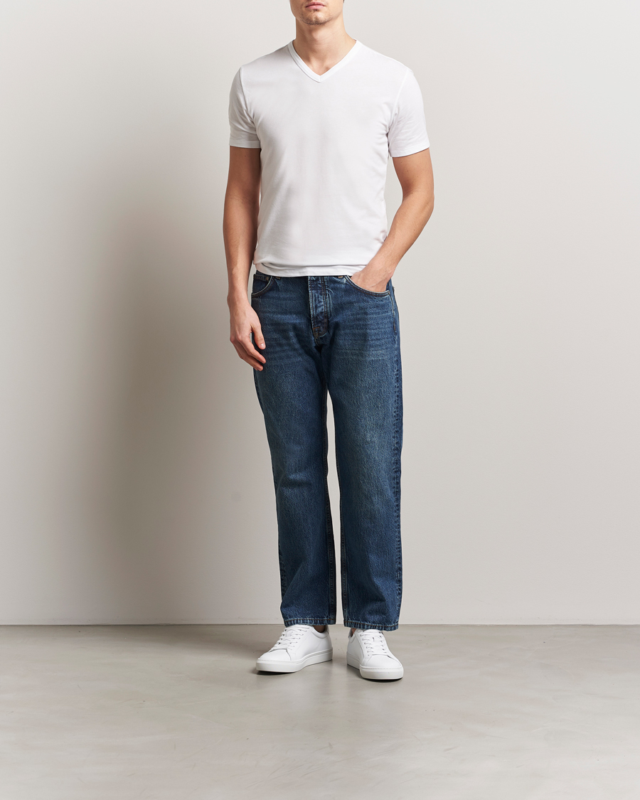 Calvin Klein 3-Pack Cotton Stretch V-Neck T-Shirt White
