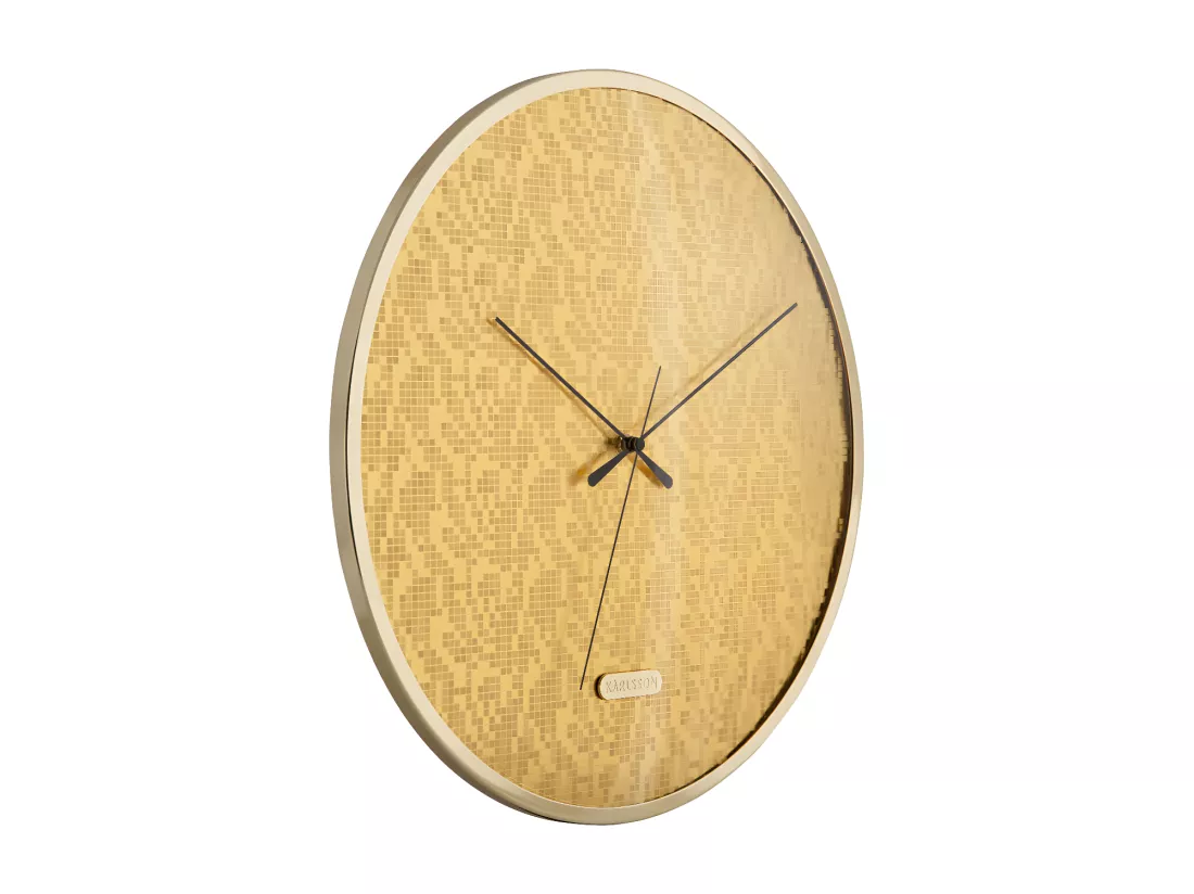 Horloge murale Disco D40cm Or Present Time