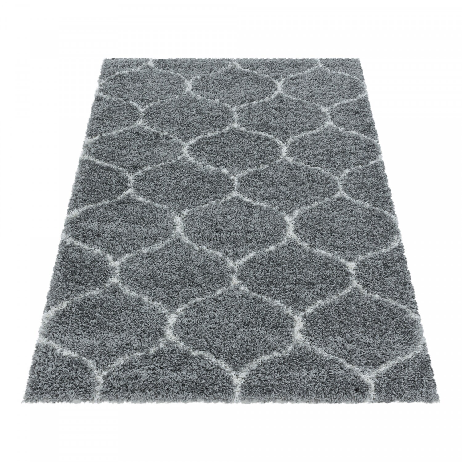 Stilvoller Designer Hochflor Teppich, Skandinavisches Flair, Flauschiger Teppich
