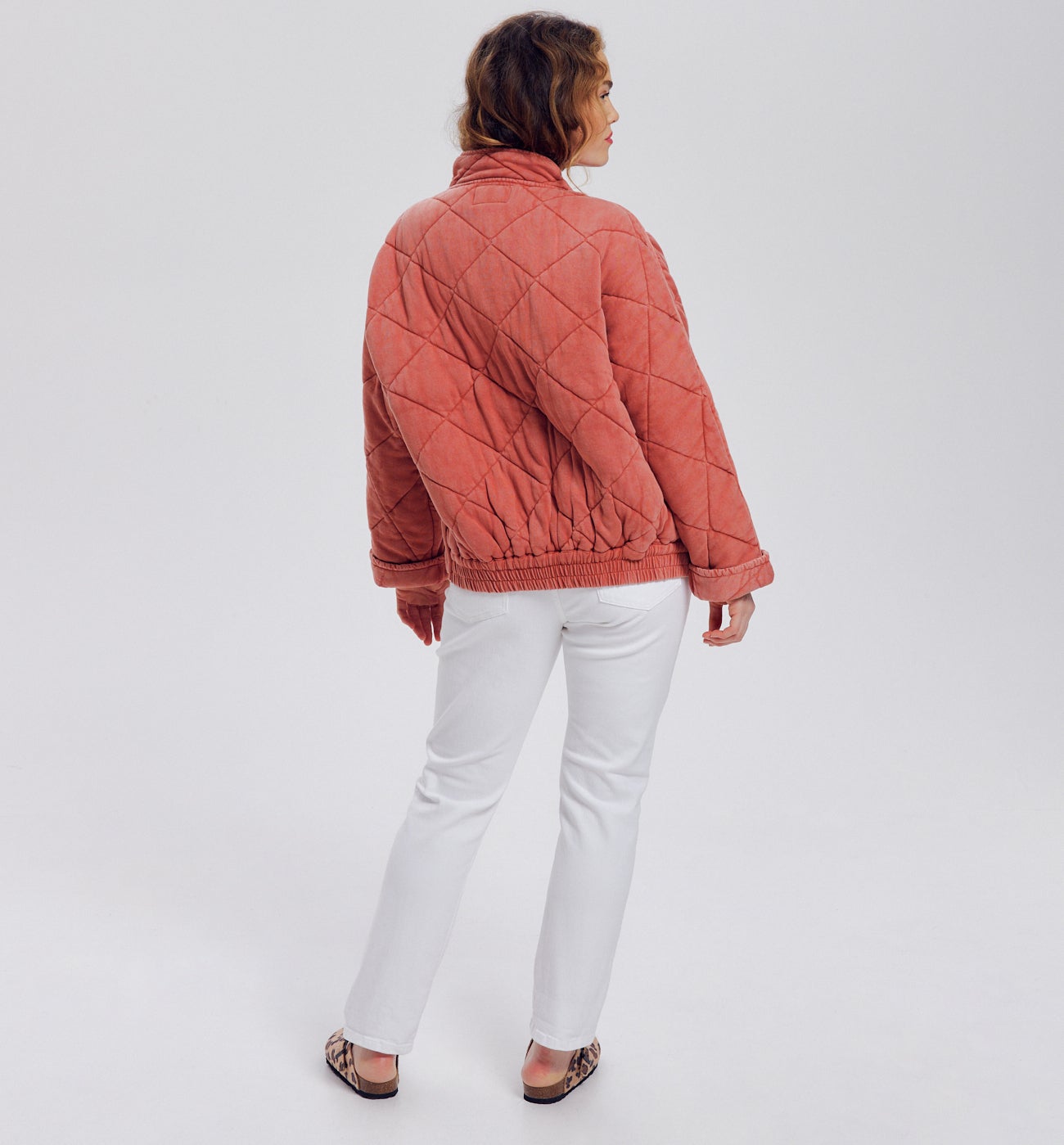 Veste matelassée unie Femme - Framboise