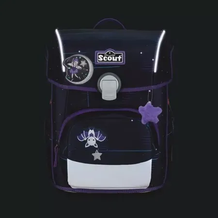 Scout Schulranzen-Set Neo Exklusiv Safety Light Spooky Starlight