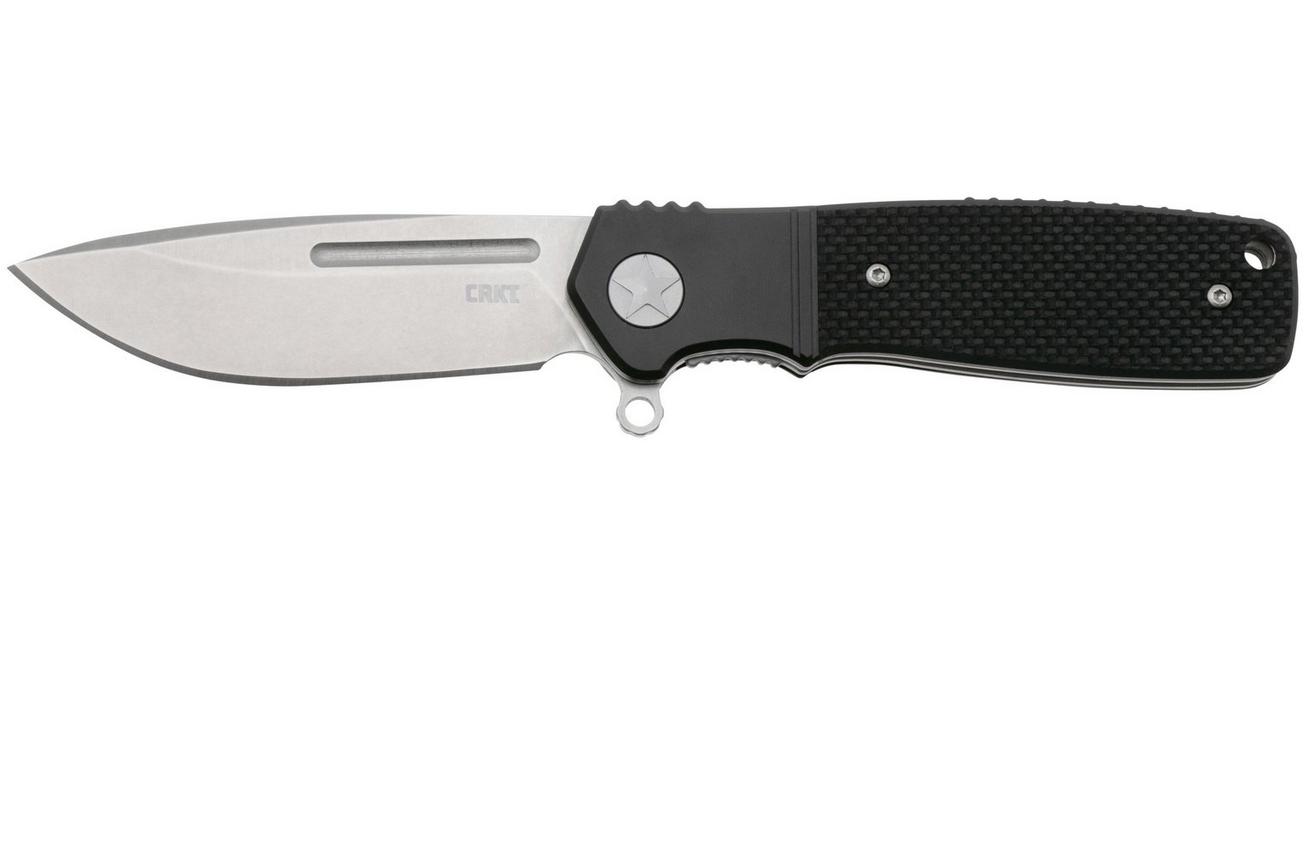 CRKT Homefront Compact K246KXP Stonewashed CPM S35VN, Black G10, zakmes, Ken Onion design