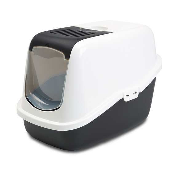 Maison de toilette Nestor: blanc/noir L 56 x l 39 x H 38,5 cm