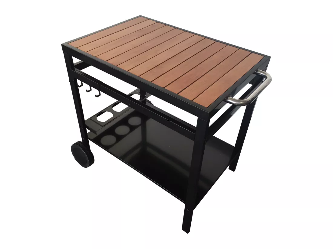 Desserte AVEIRO noire pour plancha - HAPPY GARDEN