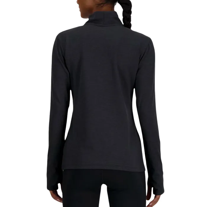 New Balance Space Dye 1/4 Zip Shirt Dames