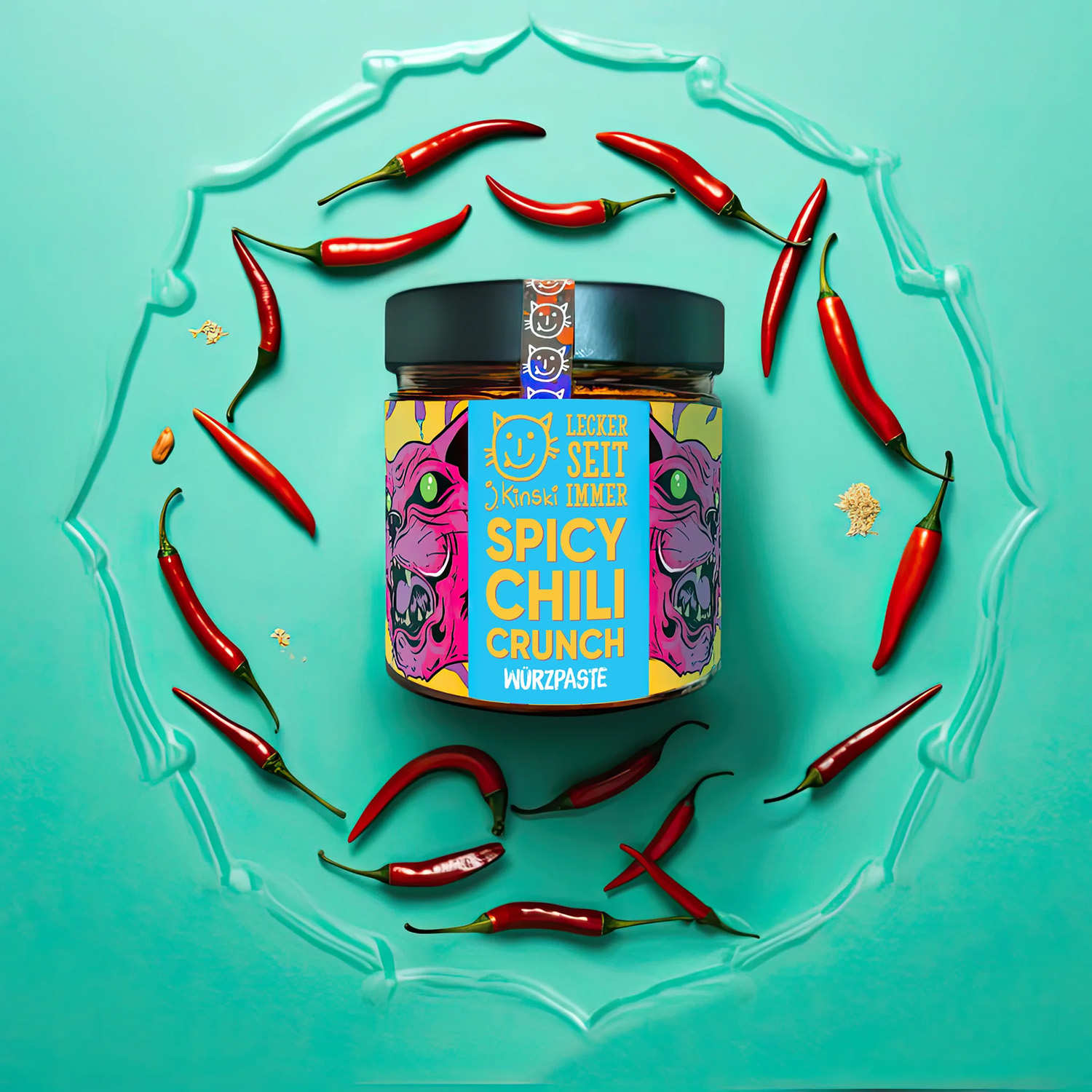 Spicy Chili Crunch - Sauce croustillante au piment bio