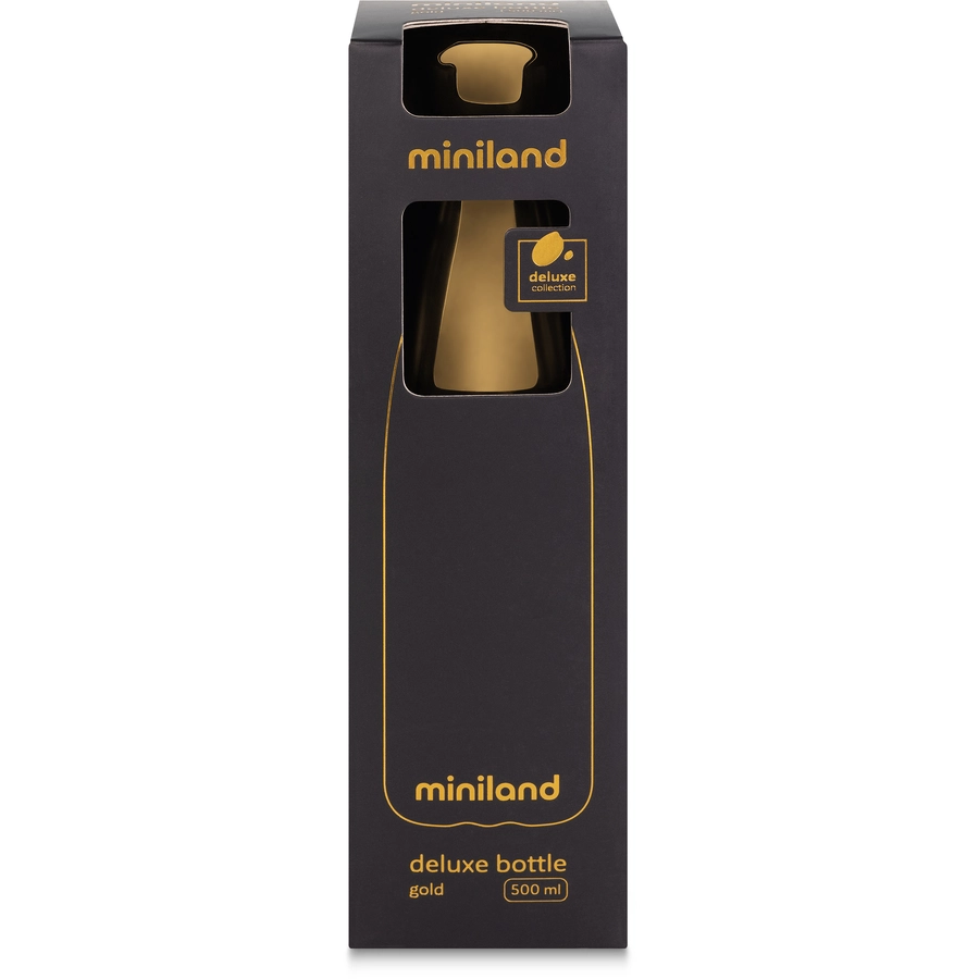 miniland Thermosflasche bottle deluxe gold mit Chromeffekt 500 ml