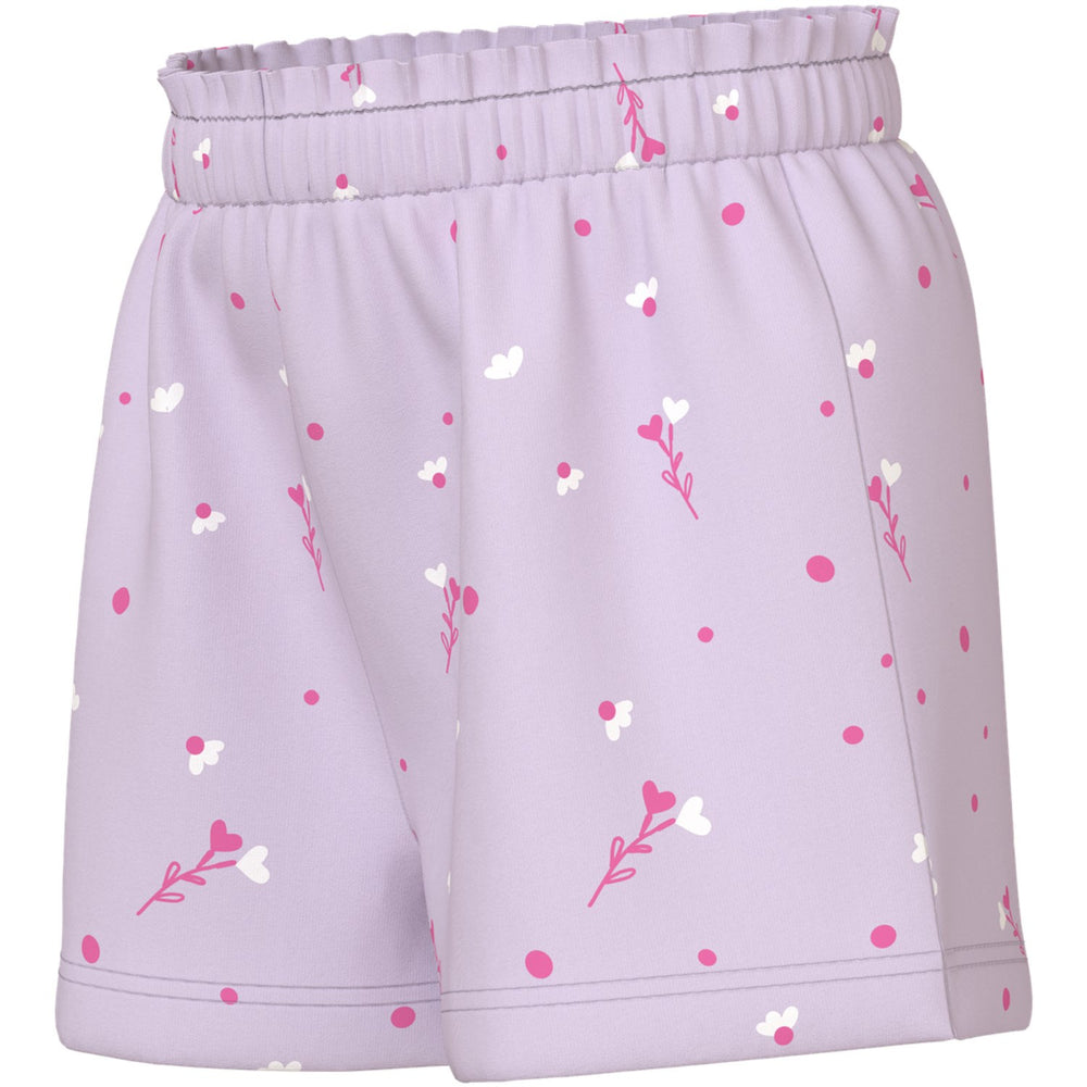 Køb Name It Lavender Fog White Florals Nmfvilinse Shorts