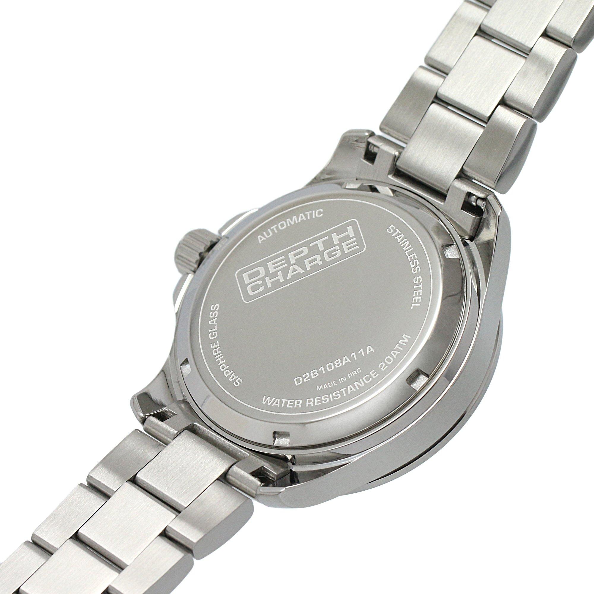 Depth Charge Stainless Steel Silvr Dial Dive Watch