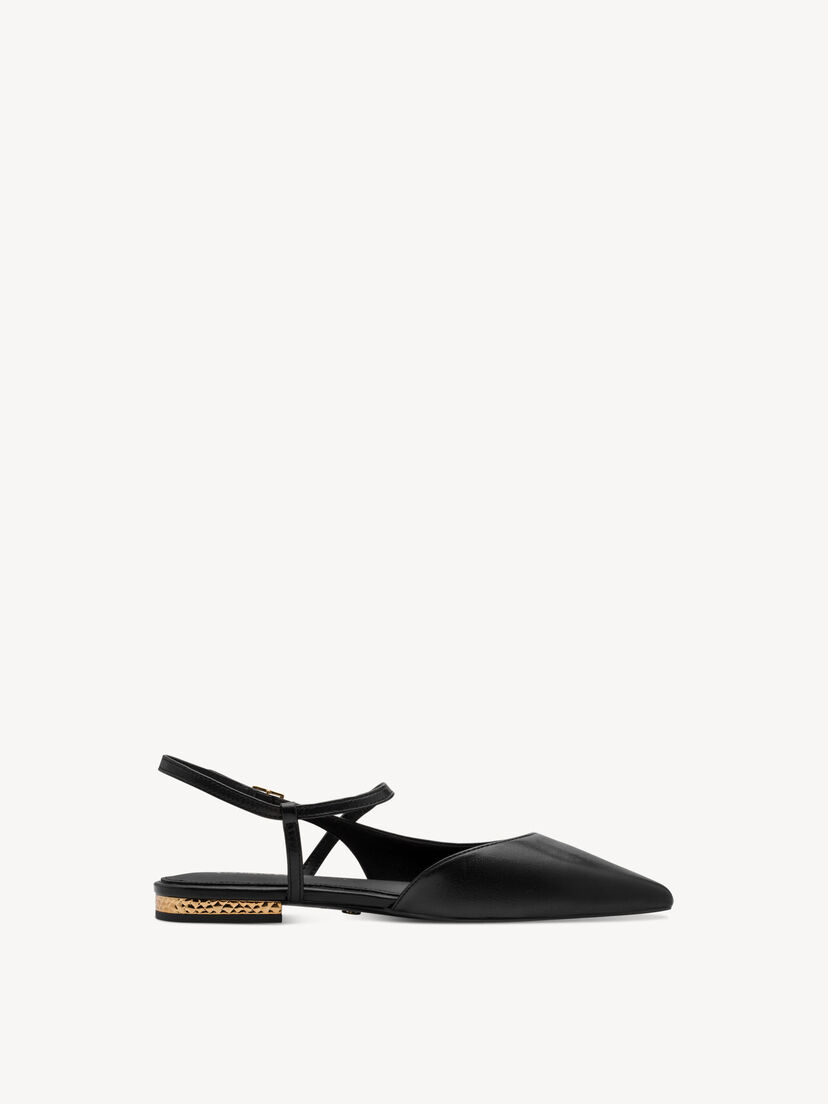 Leren Slingpumps - zwart