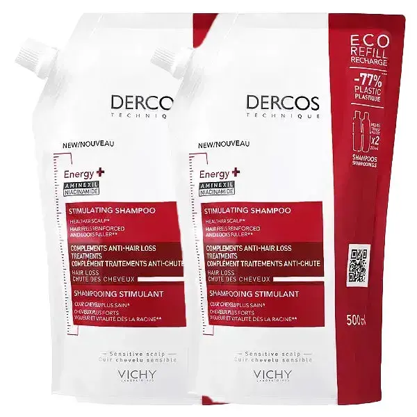 Shampoo Vichy Dercos Technique Energy+ 2x Ecorecharge 500ml
