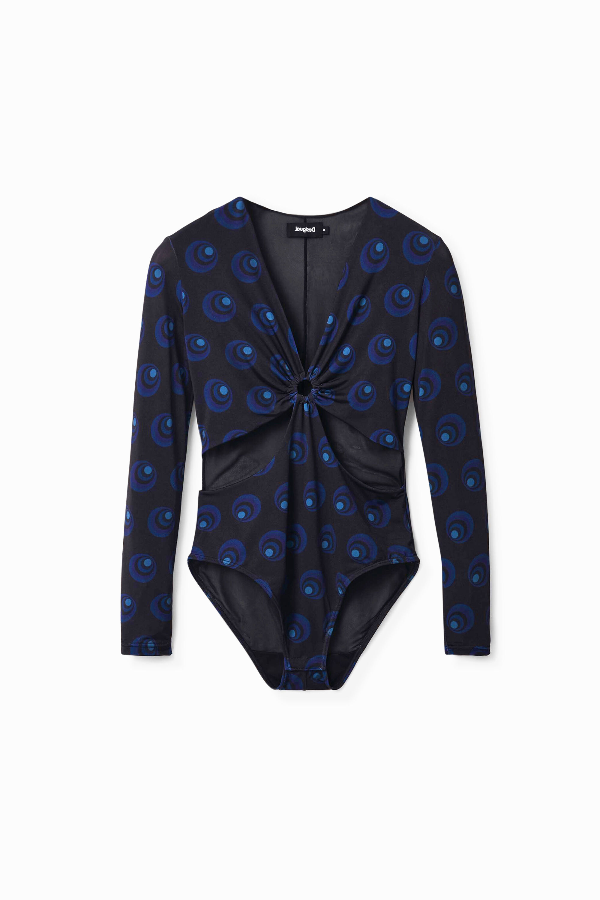 Body cut-out estampado geométrico círculos