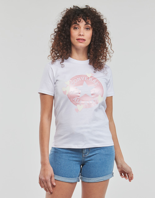Converse - RADIATING LOVE SS SLIM GRAPHIC - Blanc