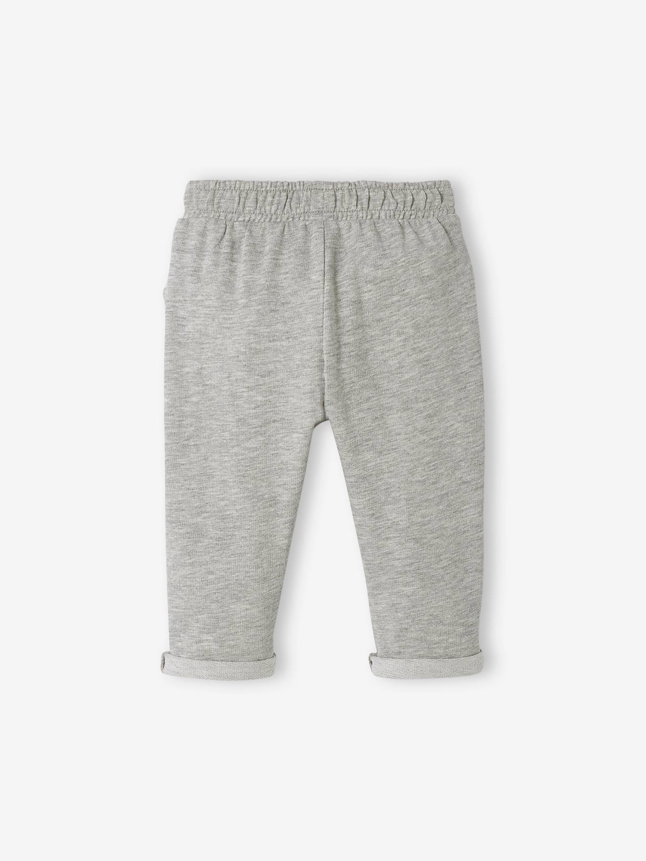 Calça de lã lisa bege claro para bebê menino