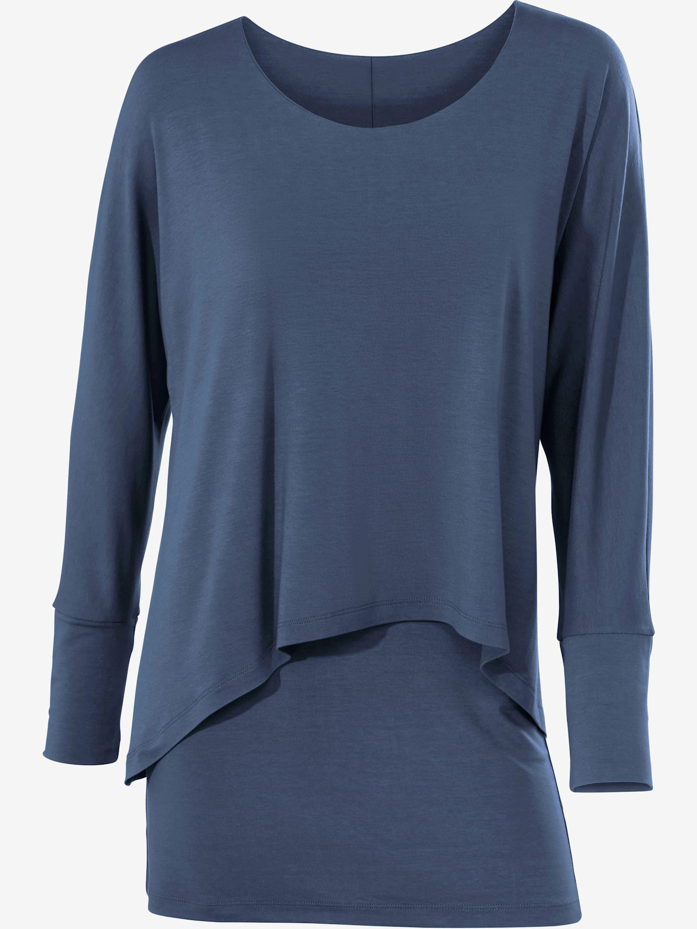 T-shirt à encolure ronde look décontracté tendance, manches chauve-souris