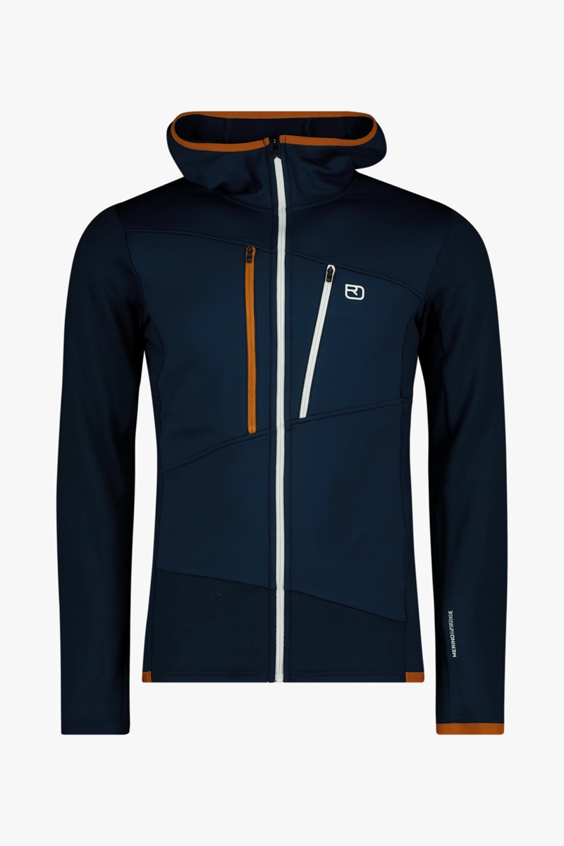 Ortovox Fleece Grid Hoodie Herren Midlayer