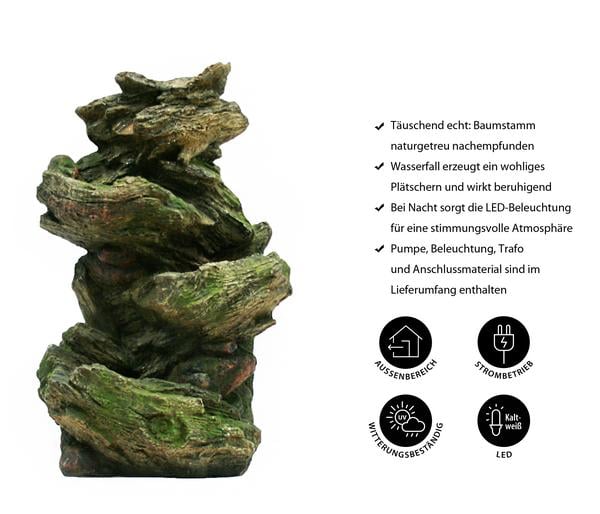 Ubbink Polyresin-Gartenbrunnen Mini-Wasserfall