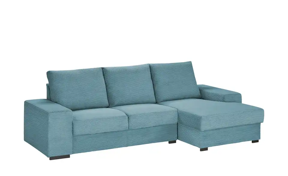 Ecksofa Rome Petrol rechts Cordstoff