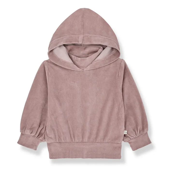 1+ in the family Sweat Capuche Velours Albina | Mauve