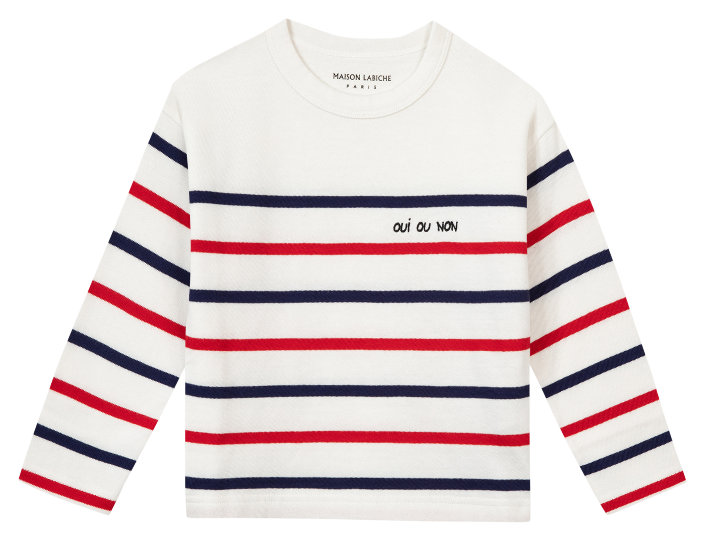 MOULIN OUI OU NON - Tee-shirt col rond oui ou non en coton bio | Blanc
