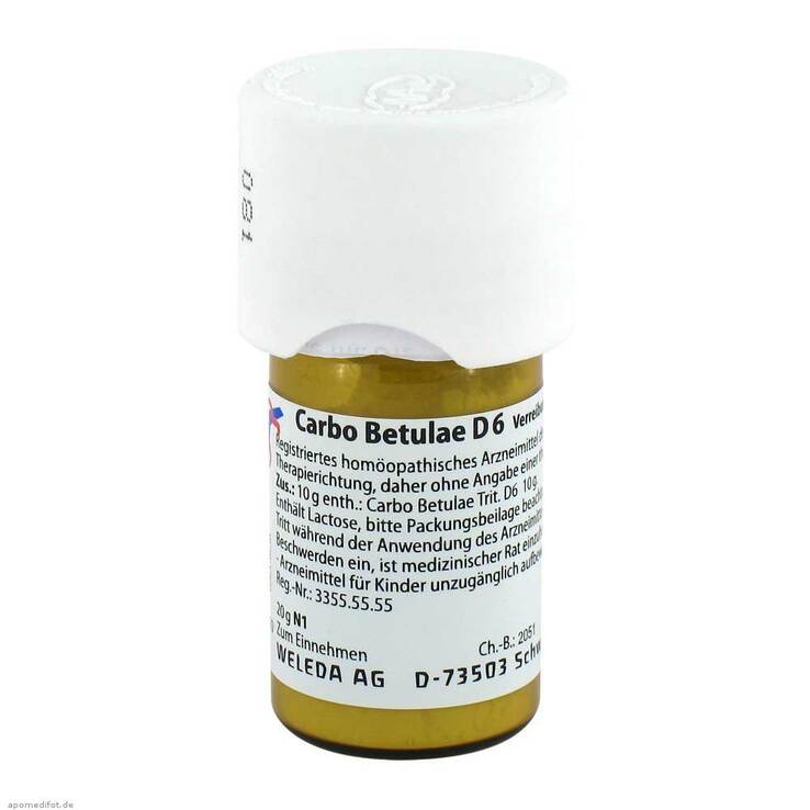 Carbo Betulae D 6 Trituration, 20 g
