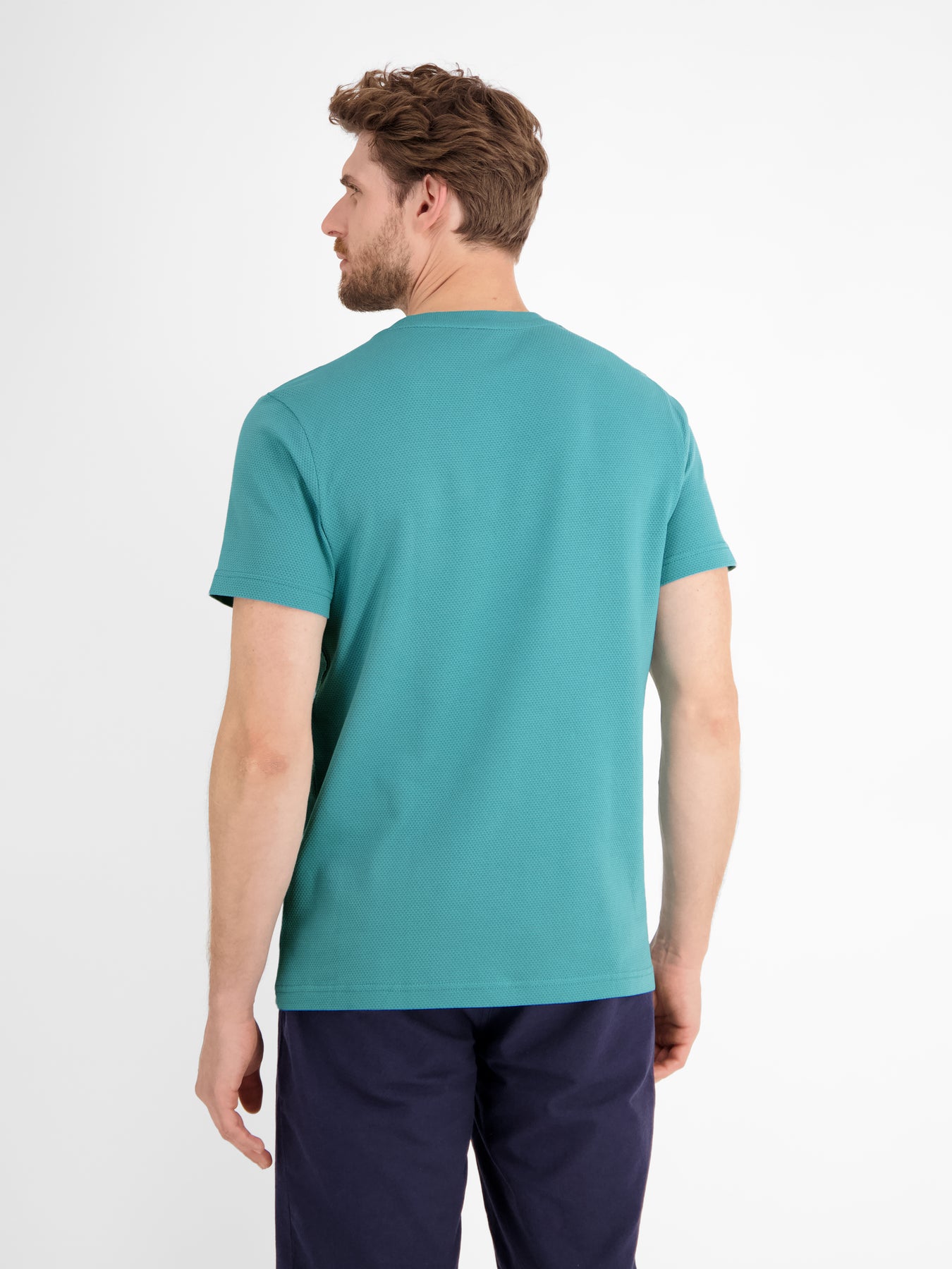 Herren T-Shirt in Waffel-Piqué