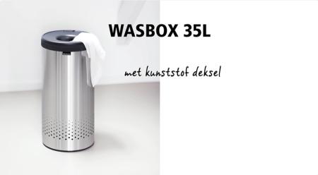 Wasbox, 35 liter, kunststof deksel - White