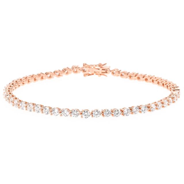 Tennis-Armband, 52 Zirkonia, Silber 925 poliert