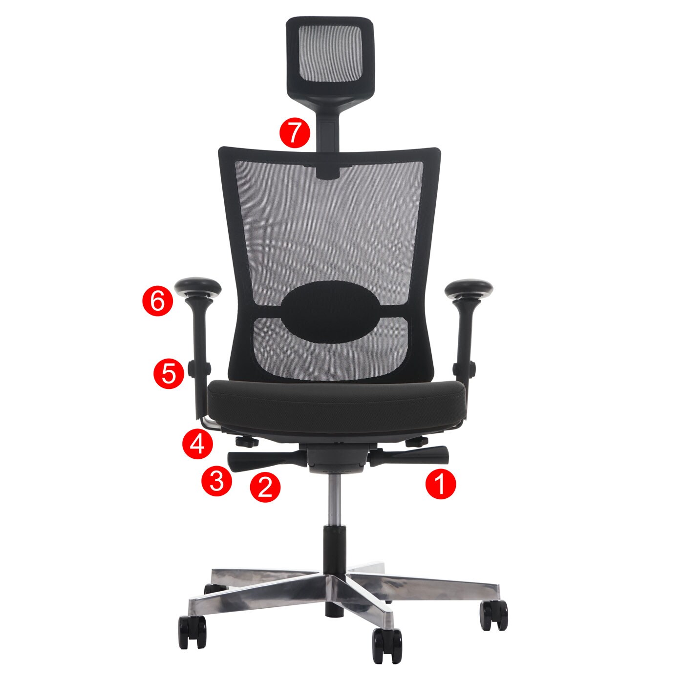 Bürostuhl MERRYFAIR Karlstad, Schreibtischstuhl, Sliding-Funktion ergonomisch ~ schwarz, mit Kopfstütze