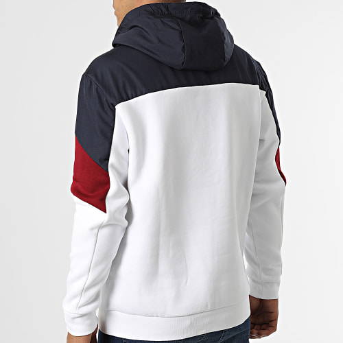 Sweat Capuche Seasonal 7547 Blanc Bleu Marine Bordeaux