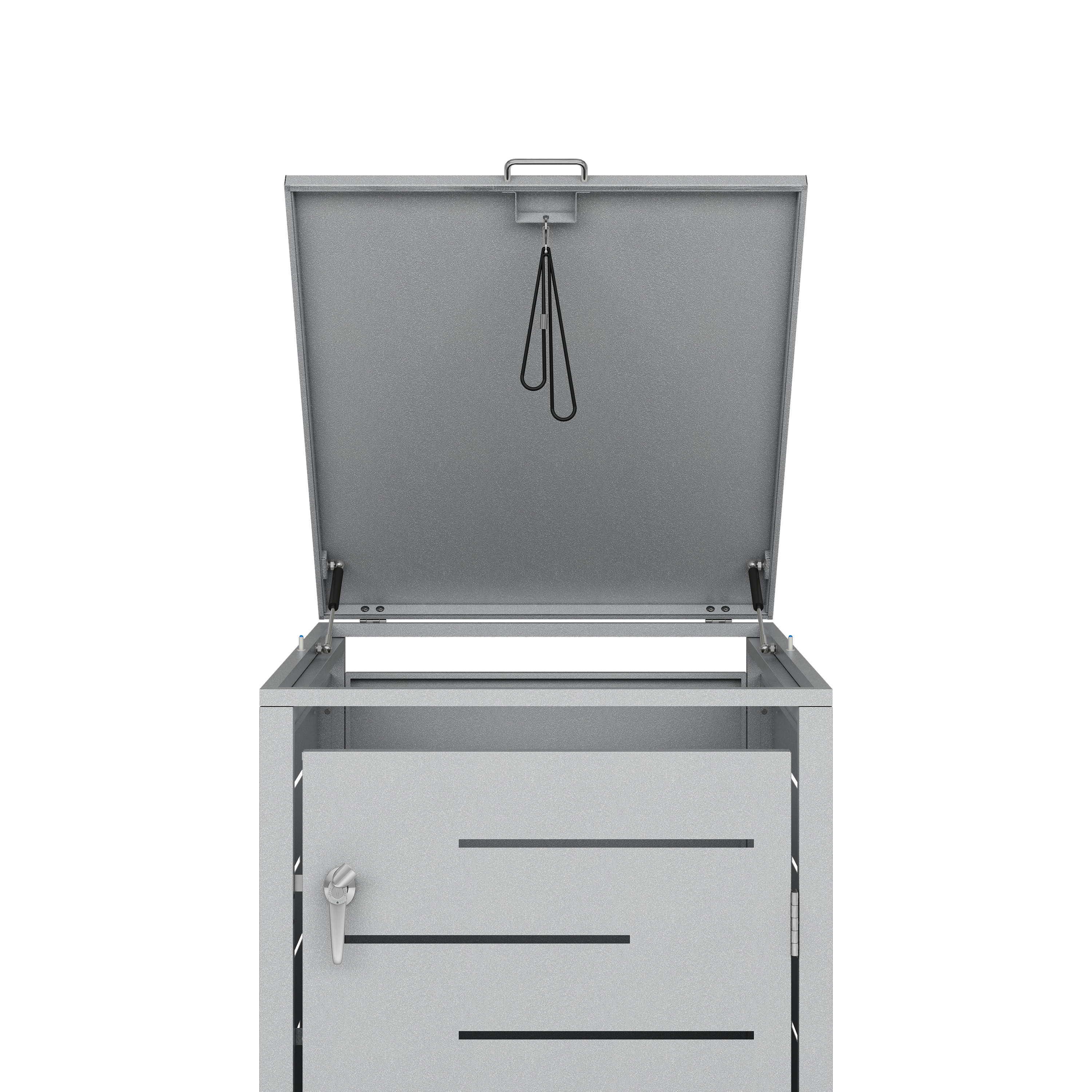 Mülltonnenbox 240L silber