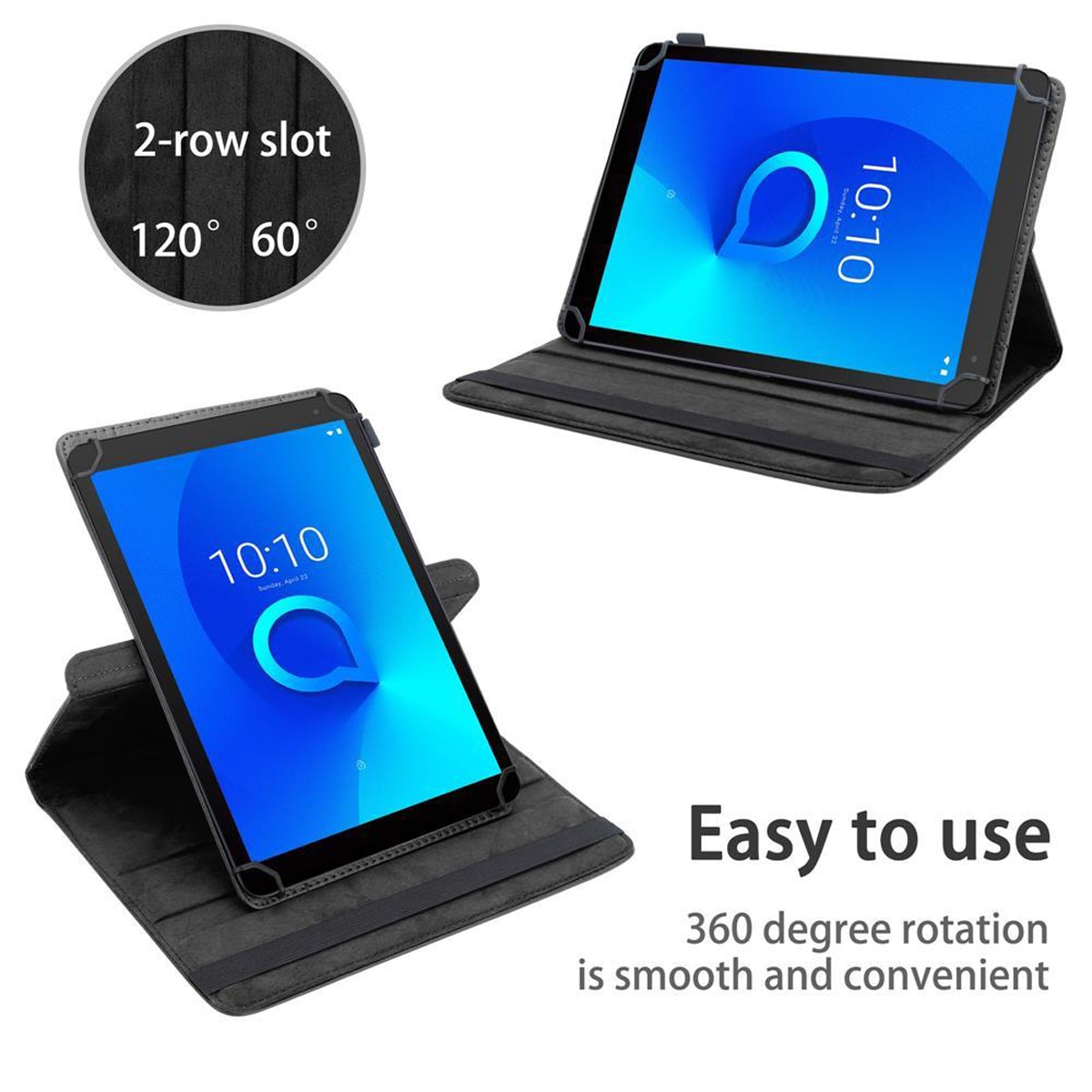 Alcatel 3T (10 tomme) deksel til nettbrett (svart)