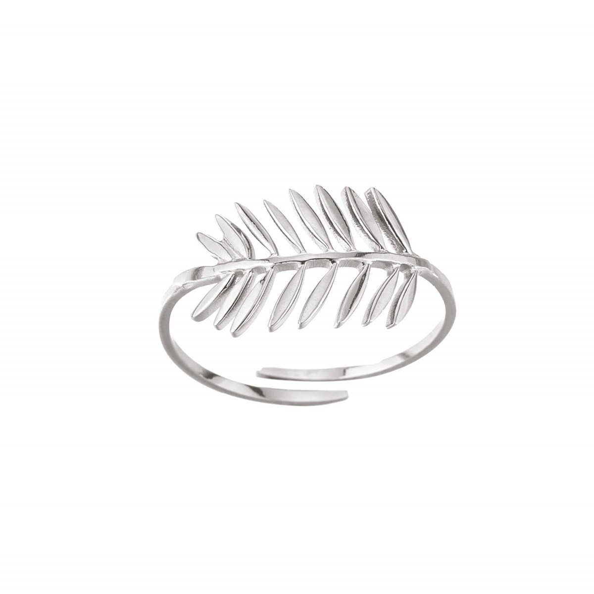 Bague Palme acier