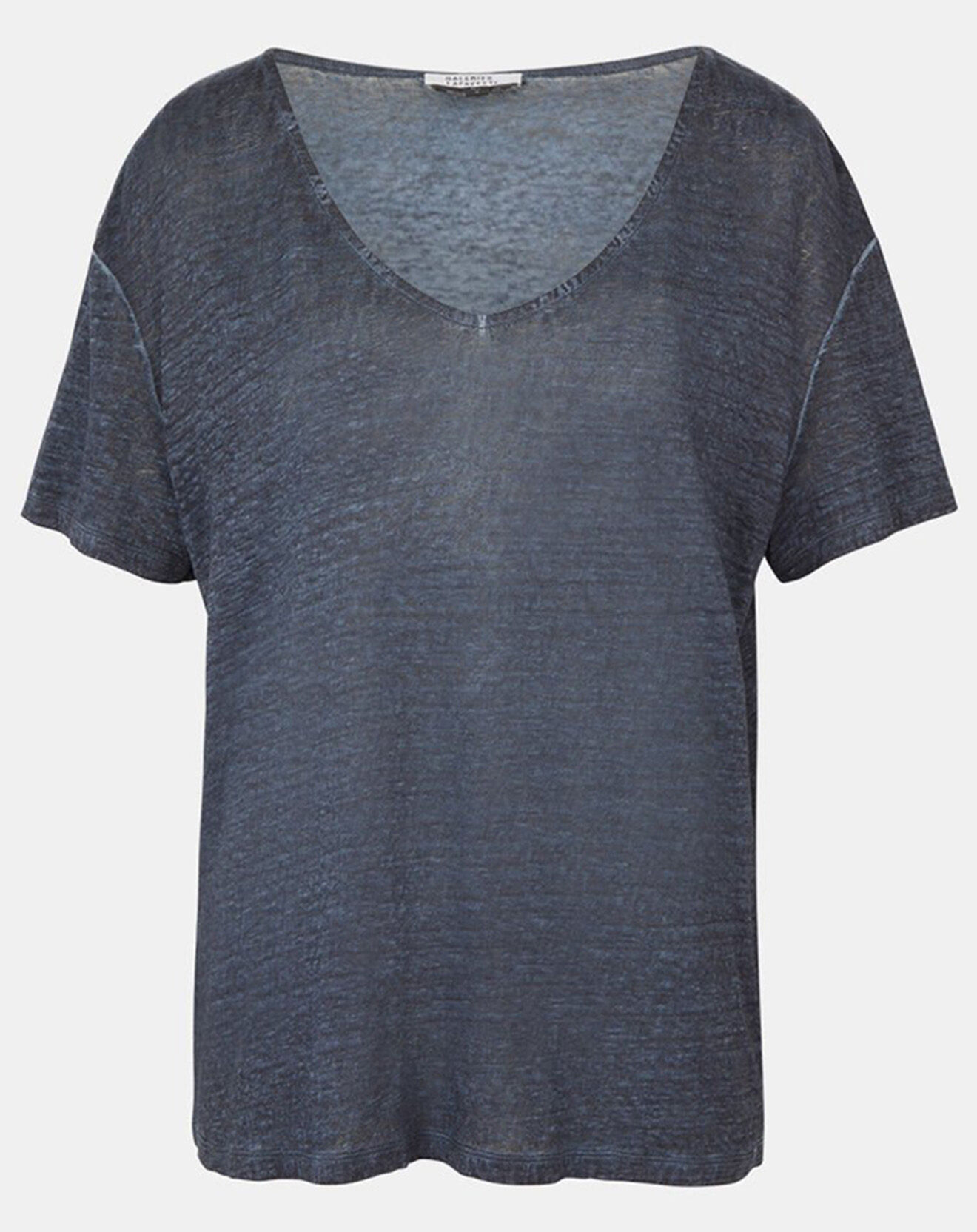 Galeries Lafayette T-Shirt 100% Lin Nada bleu marine