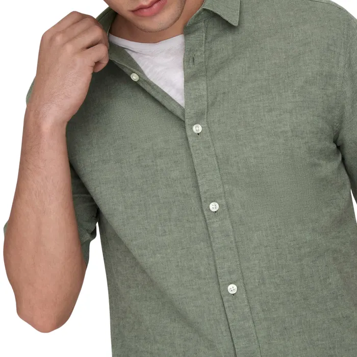 Only & Sons Caiden Solid Linen Overhemd Heren