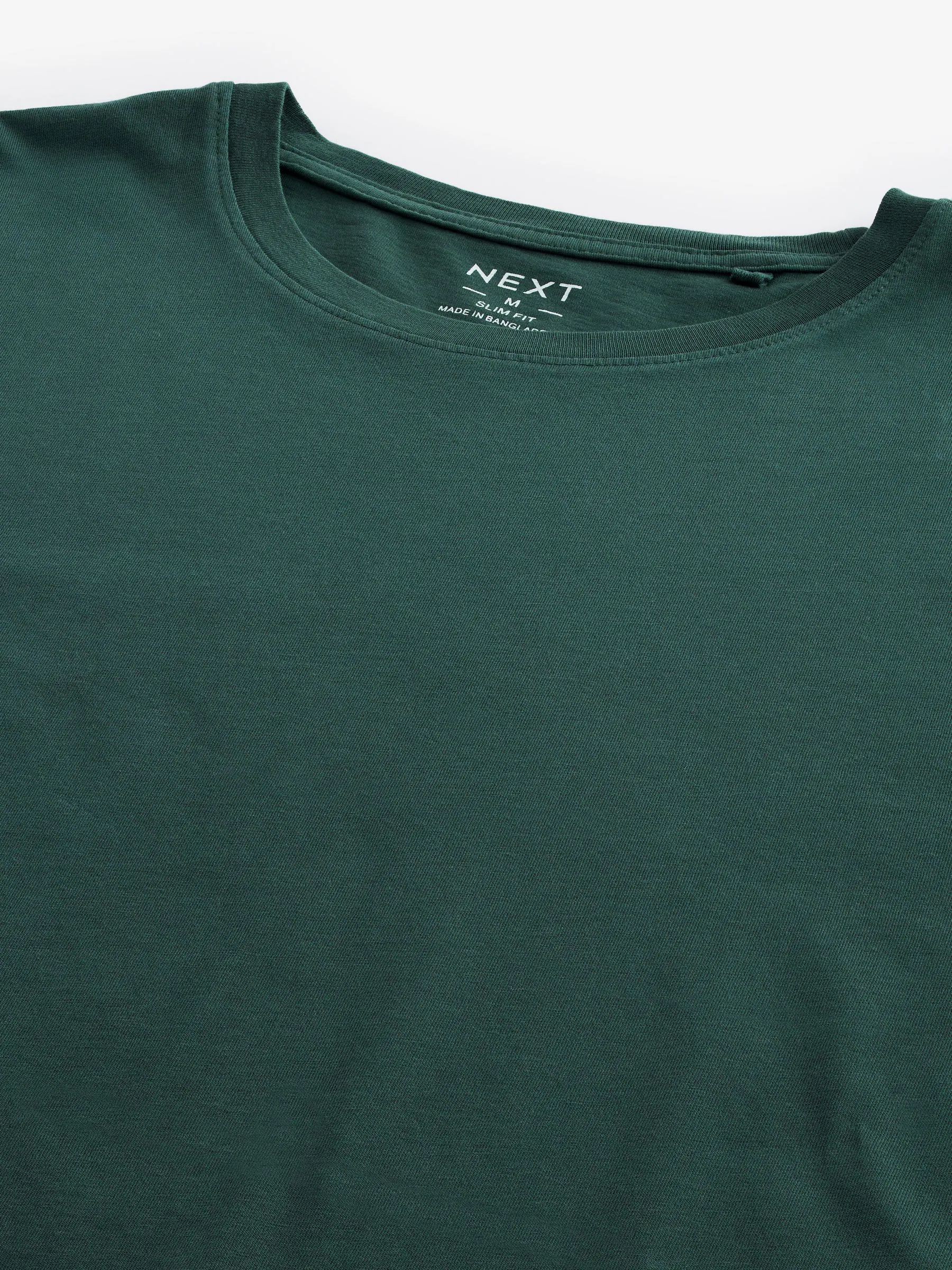 Dennengroen - Slim Fit - Essentieel katoenen T-shirt met ronde hals