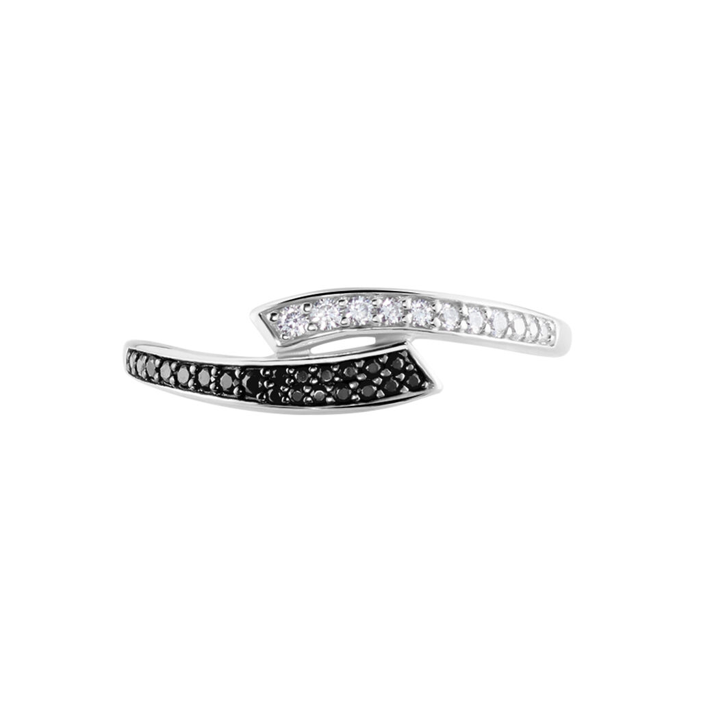 Bague Argent Blanc Agafya Oxydes De Zirconium