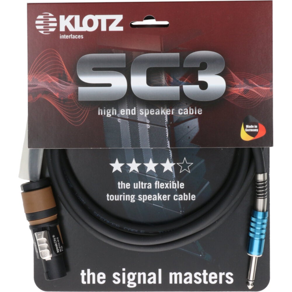 Klotz SC3-L2FP0200 luidsprekerkabel speakon - jack 2 meter