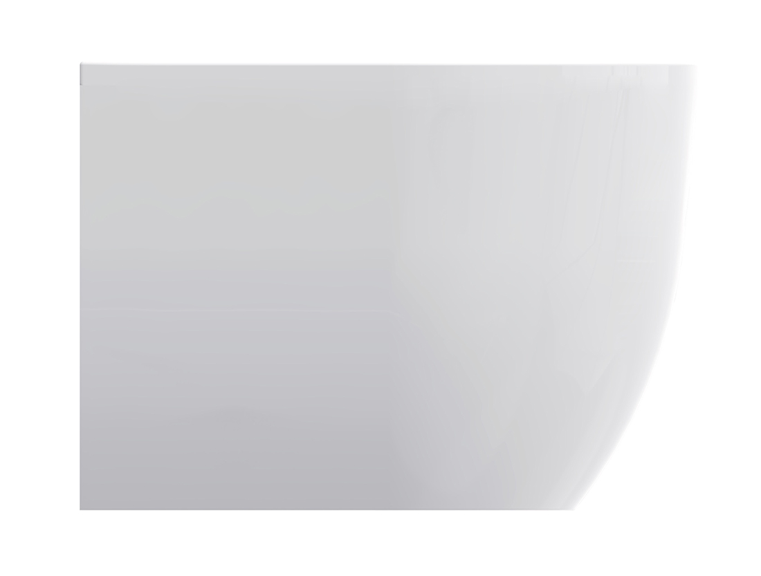 Mueller Relax half vrijstaand bad 180x80cm met waste mat wit