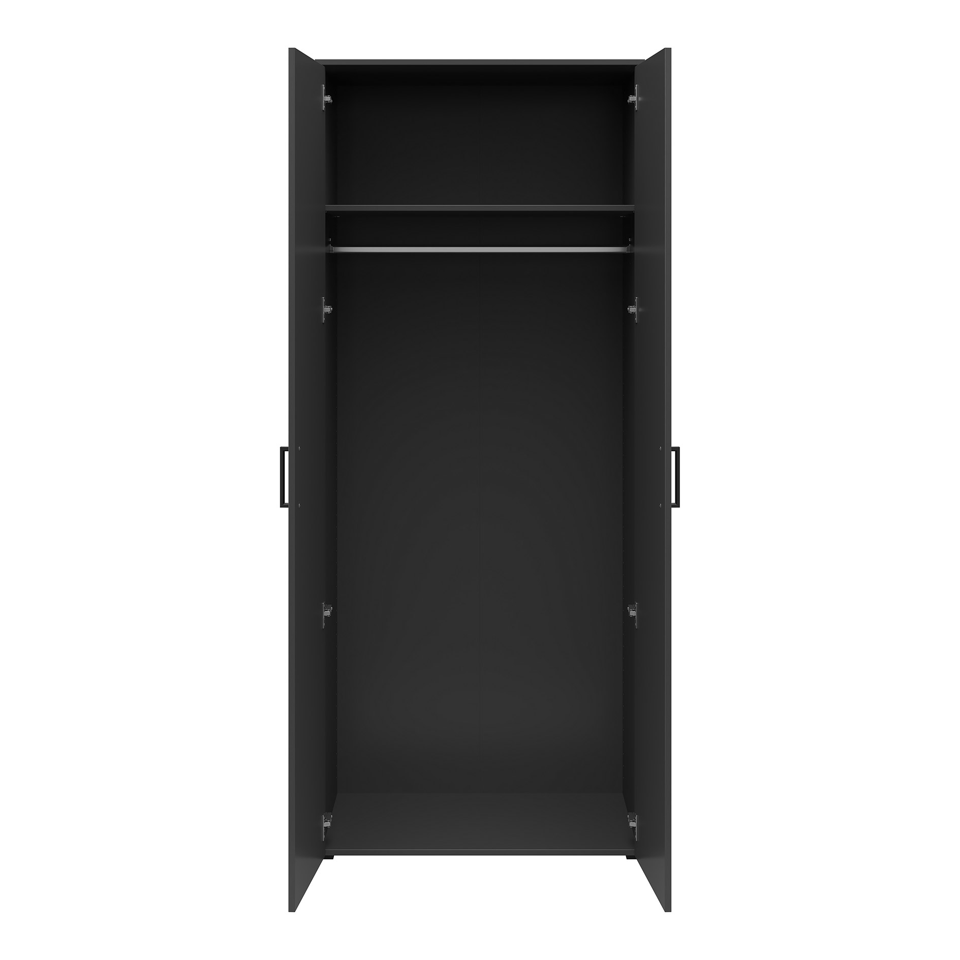 Kleiderschrank - anthrazit - Breite 80 cm - XL-Tiefe