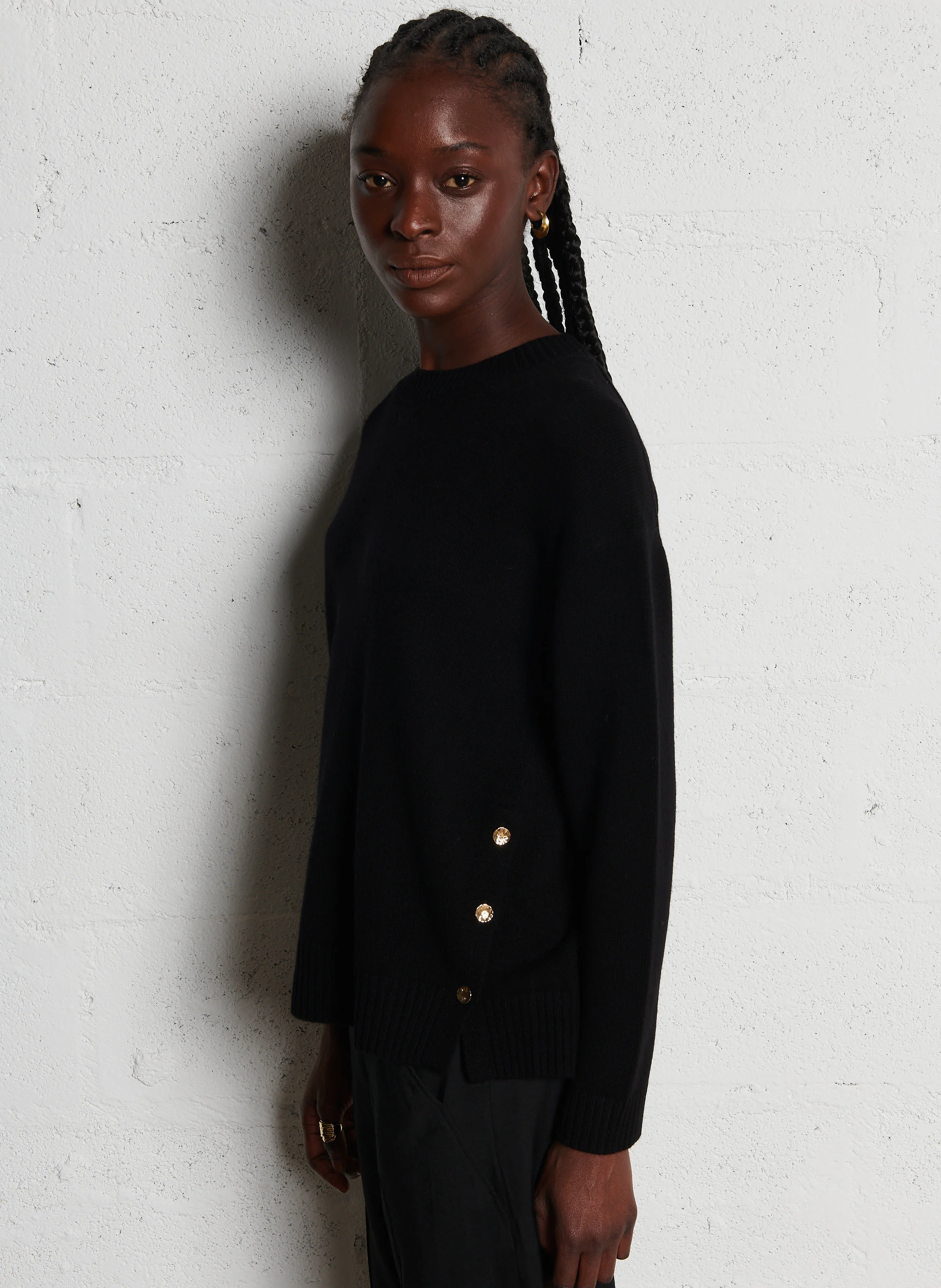 ARIGATO - Pull col rond en laine | Noir
