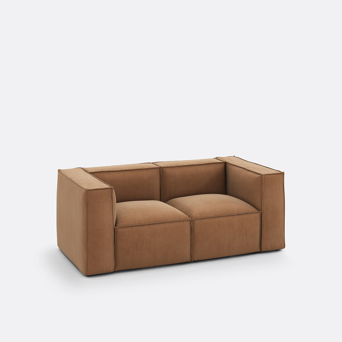 LA REDOUTE INTERIEURS<br>Sofá modular, 2 lugares, veludo cotelê, Seven