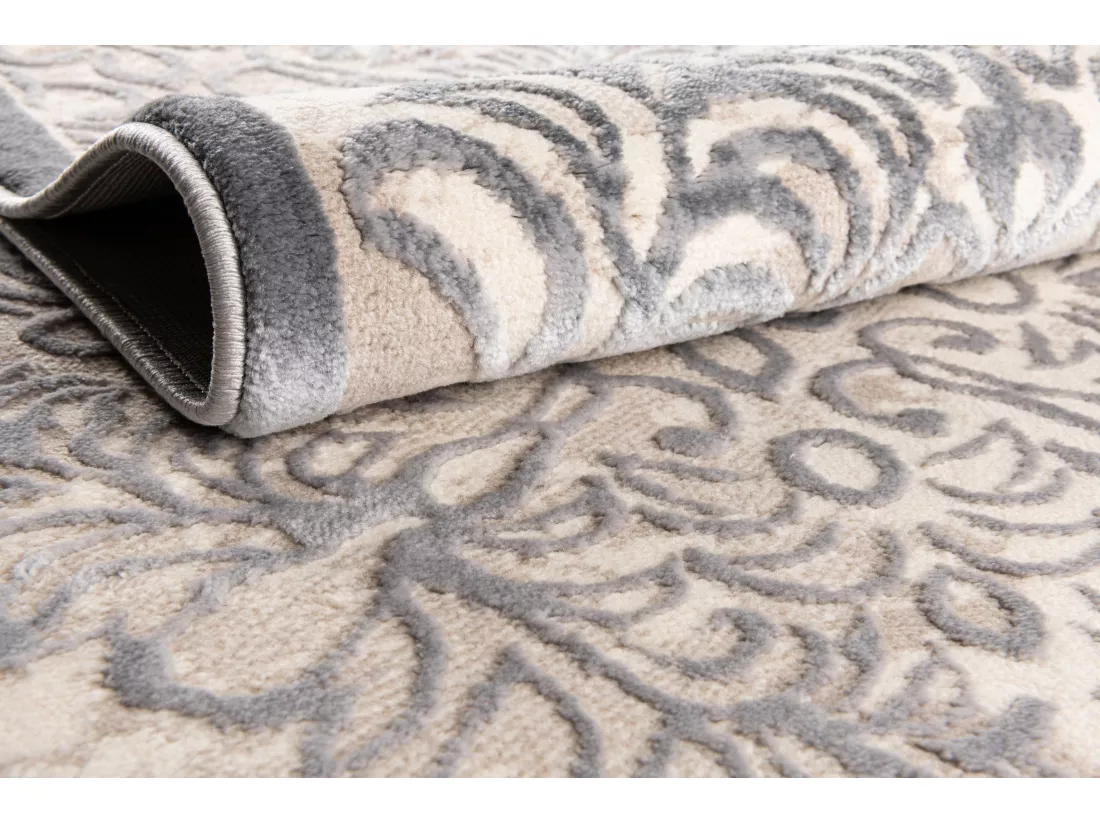 Tapis 125x125 gris Bern Clouds