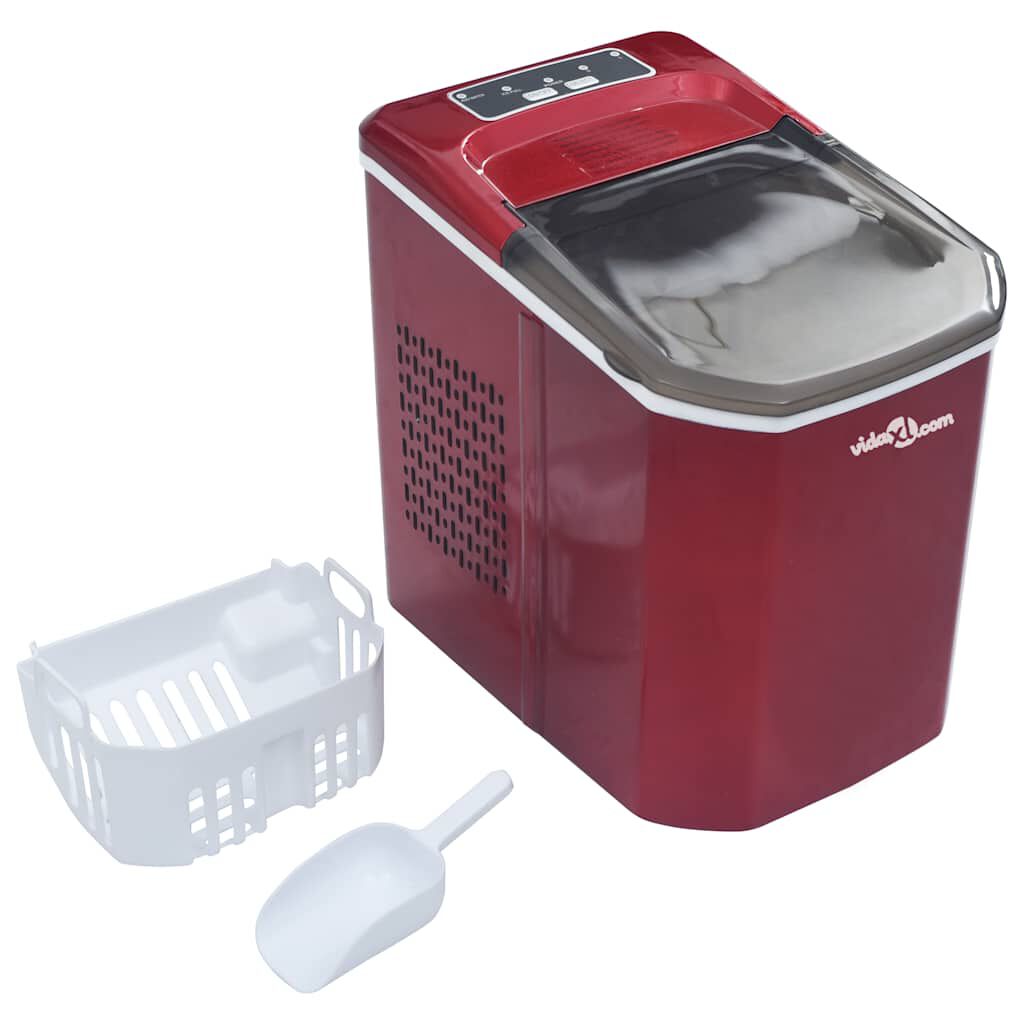 vidaXL IJsblokjesmachine, rood, 1,4 l, 15 kg/24 uur