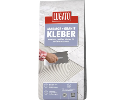 Lugato natuursteen tegellijm marmer + graniet C2FE 5 kg